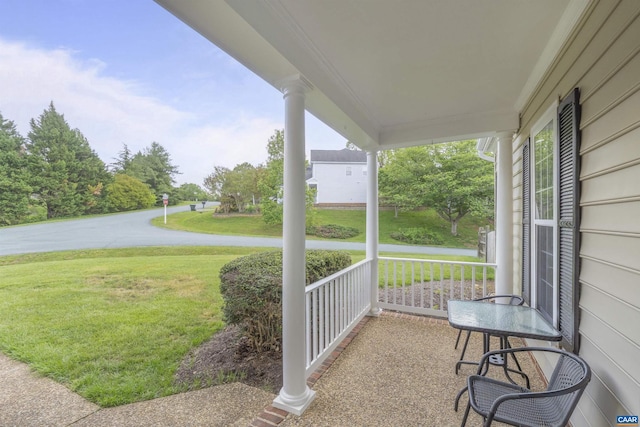 989 Clearfields Ln, Crozet, VA 22932 - covered porch featuring a yard