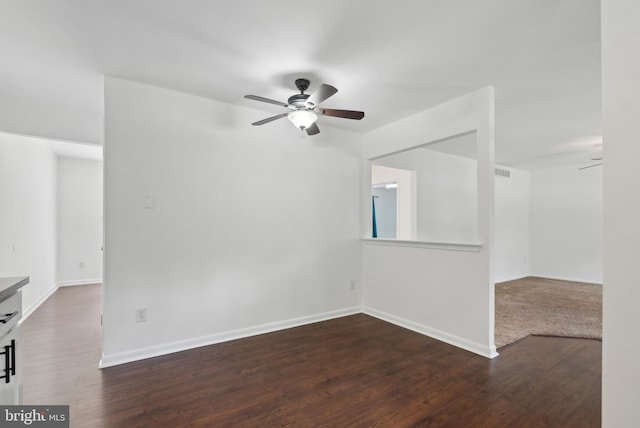 7 Breckenridge Dr, Sicklerville, NJ 08081 - empty room featuring a ceiling fan, baseboards, and wood finished floors