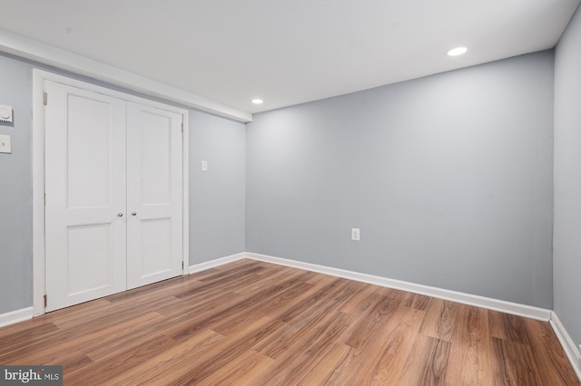220 Firetower Rd, Port Deposit, MD 21904 - unfurnished bedroom with light wood-type flooring, baseboards, a closet, and recessed lighting