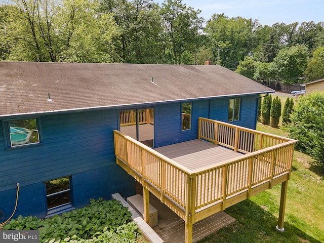 220 Firetower Rd, Port Deposit, MD 21904 - back of house with a wooden deck and roof with shingles