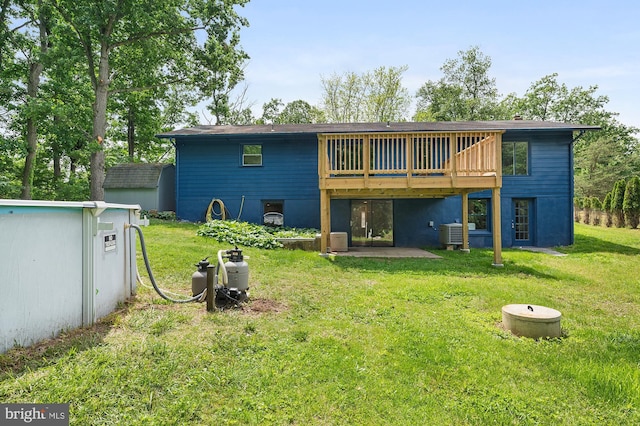 220 Firetower Rd, Port Deposit, MD 21904 - back of house with a yard, a wooden deck, and a patio