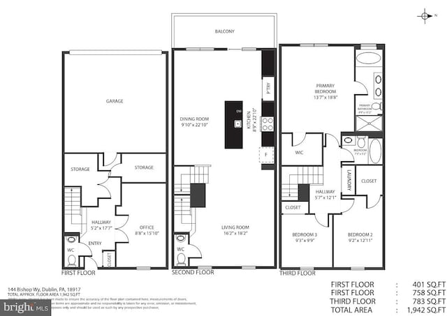 144 Bishop Way, Dublin, PA 18917 - property floor plan