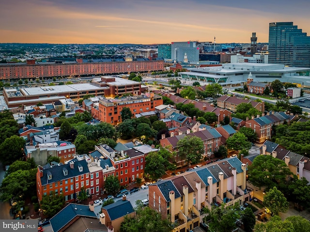 522 S Hanover St, Baltimore, MD 21201 - aerial view at dusk of a city view