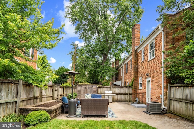 823 Church St, Alexandria, VA 22314 - fenced backyard with a patio and central AC
