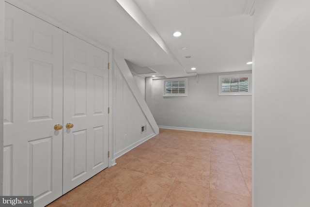 823 Church St, Alexandria, VA 22314 - basement featuring recessed lighting and baseboards