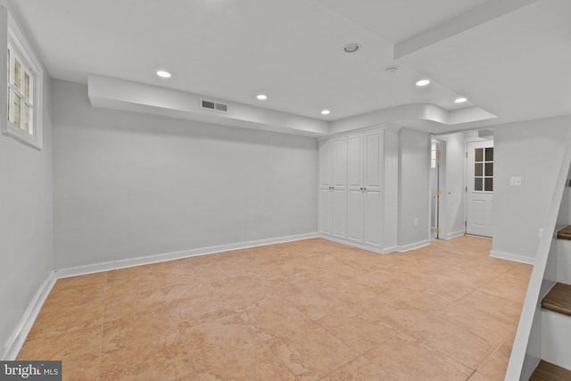 823 Church St, Alexandria, VA 22314 - below grade area featuring recessed lighting and baseboards