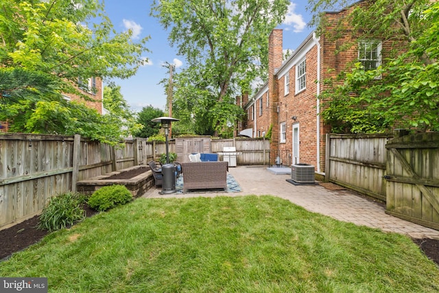 823 Church St, Alexandria, VA 22314 - view of yard featuring a patio area and central AC