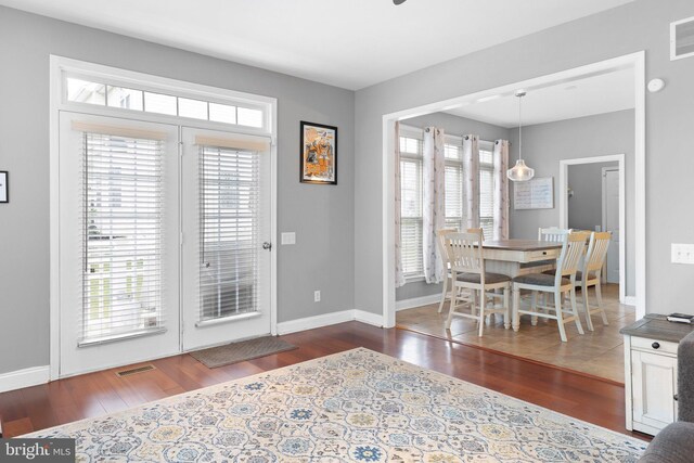 124 Willow Grove Mill Dr, Middletown, DE 19709 - dining space with wood finished floors and baseboards