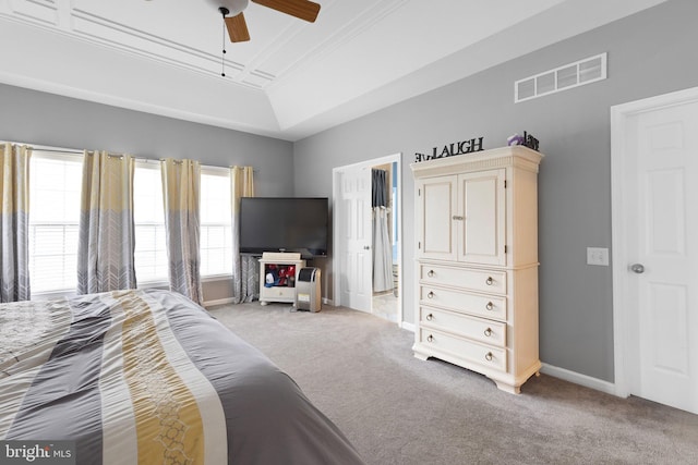 124 Willow Grove Mill Dr, Middletown, DE 19709 - bedroom featuring light carpet, baseboards, and ceiling fan