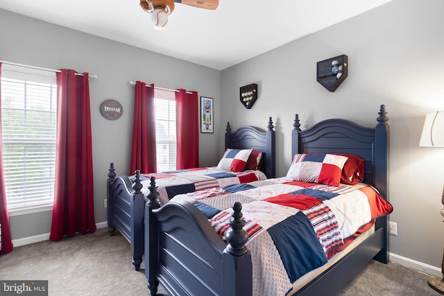 124 Willow Grove Mill Dr, Middletown, DE 19709 - bedroom featuring multiple windows, carpet, and baseboards