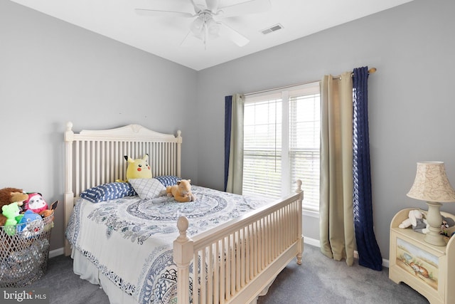 124 Willow Grove Mill Dr, Middletown, DE 19709 - bedroom with carpet floors, baseboards, and a ceiling fan