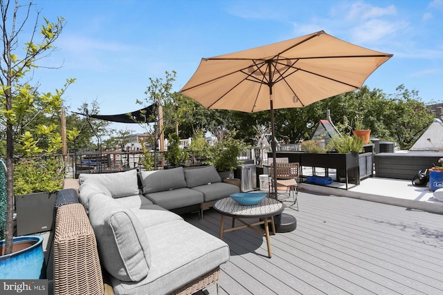 1775 Church St NW Unit 8, Washington, DC 20036 - wooden deck with outdoor lounge area