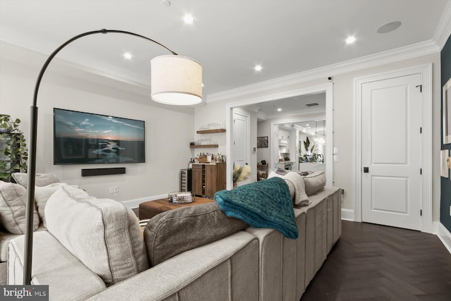 1775 Church St NW Unit 8, Washington, DC 20036 - living room with baseboards and crown molding