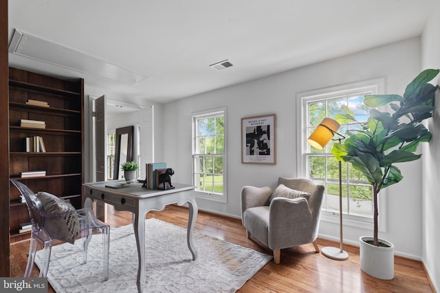 3713 Templeton Pl, Alexandria, VA 22304 - office space featuring attic access, light wood-style floors, and baseboards