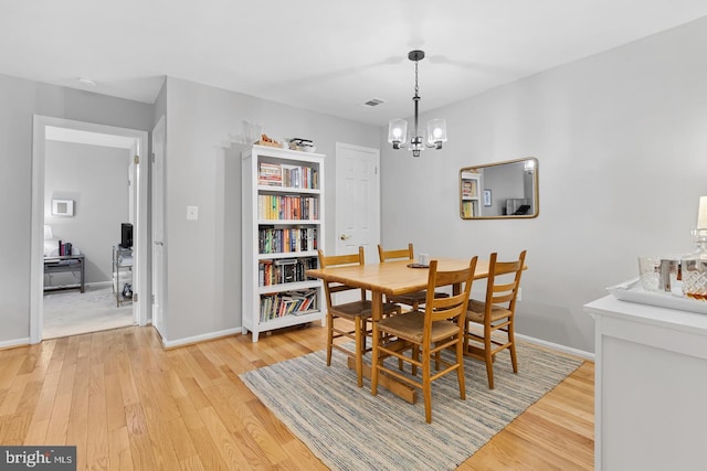 2050 N Calvert St Unit 106, Arlington, VA 22201 - dining space with a chandelier and light wood-style flooring