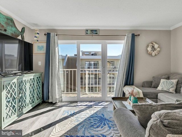 4711 Coastal Hwy Unit 538, Ocean City, MD 21842 - living area with crown molding and wood finished floors