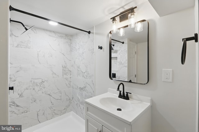 234 Linden Ave, Towson, MD 21286 - bathroom with vanity and tiled shower