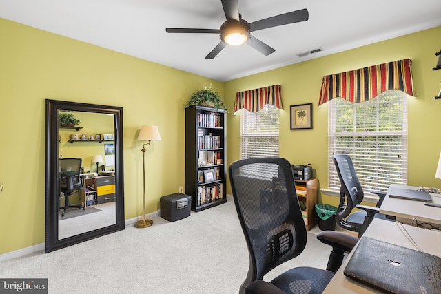 48 Avalon Ct Unit 2301, Doylestown, PA 18901 - carpeted office space with a ceiling fan and baseboards