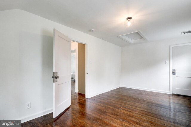 515 Devon Rd, Havertown, PA 19083 - unfurnished room featuring attic access, wood finished floors, baseboards, and a smoke detector