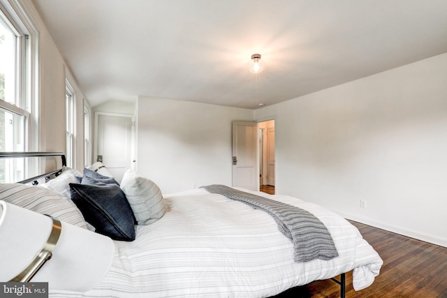 515 Devon Rd, Havertown, PA 19083 - bedroom with hardwood / wood-style flooring, baseboards, and lofted ceiling