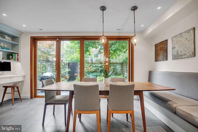 510 Pine St, Philadelphia, PA 19106 - dining area with recessed lighting and built in features