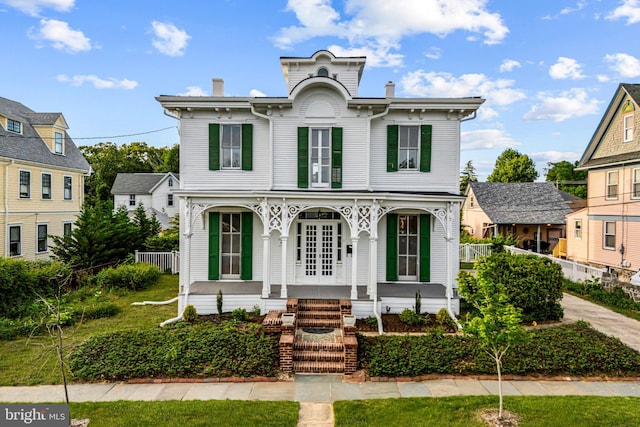 3 E Poplar St, Wenonah, NJ 08090 - italianate home featuring covered porch and a chimney