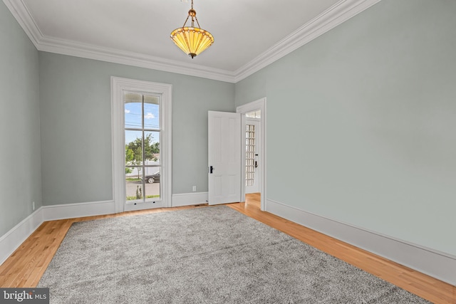 3 E Poplar St, Wenonah, NJ 08090 - empty room featuring crown molding, wood finished floors, and baseboards