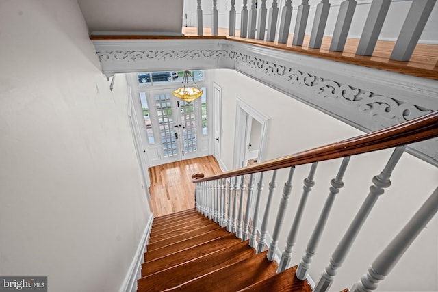 3 E Poplar St, Wenonah, NJ 08090 - staircase featuring wood finished floors and baseboards