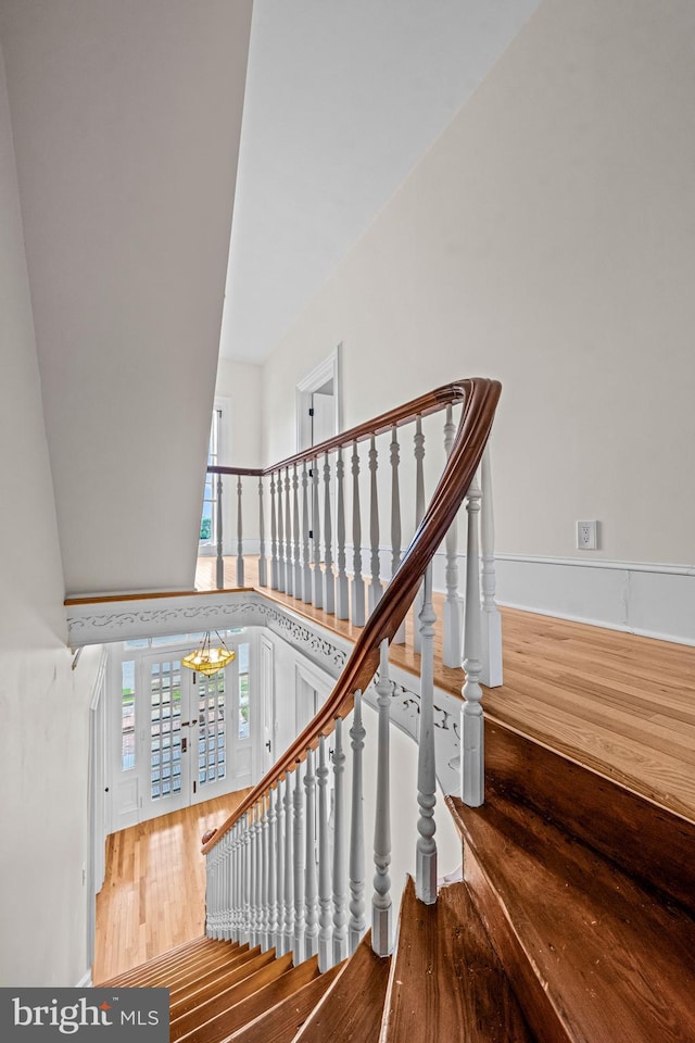3 E Poplar St, Wenonah, NJ 08090 - stairs with wood finished floors and a high ceiling