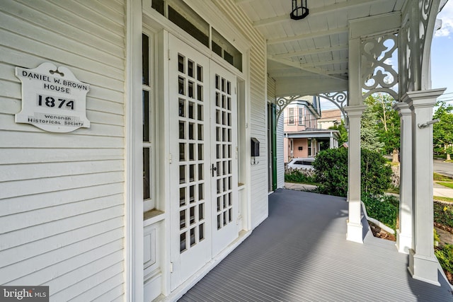 3 E Poplar St, Wenonah, NJ 08090 - covered porch featuring french doors