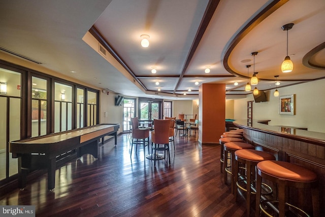 1391 Pennsylvania Ave SE Unit 471, Washington, DC 20003 - dining area with a dry bar and dark wood-style floors