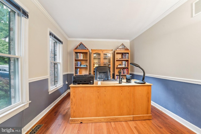 4270 Deborah Ct, Mount Airy, MD 21771 - office space featuring wood finished floors, plenty of natural light, and crown molding