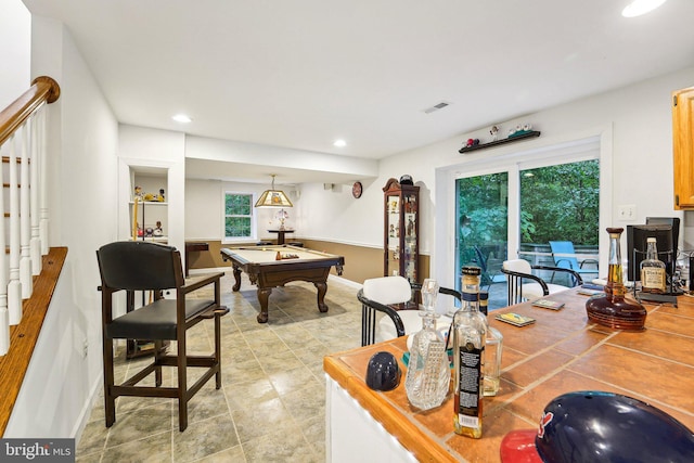 4270 Deborah Ct, Mount Airy, MD 21771 - playroom with baseboards, recessed lighting, and billiards