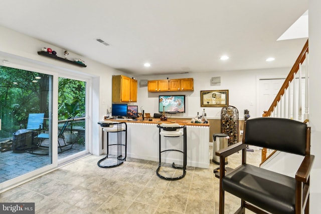 4270 Deborah Ct, Mount Airy, MD 21771 - kitchen with recessed lighting and brown cabinetry