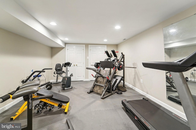 4270 Deborah Ct, Mount Airy, MD 21771 - exercise room with recessed lighting and baseboards