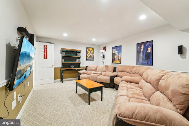 4270 Deborah Ct, Mount Airy, MD 21771 - living area with recessed lighting, baseboards, and light colored carpet