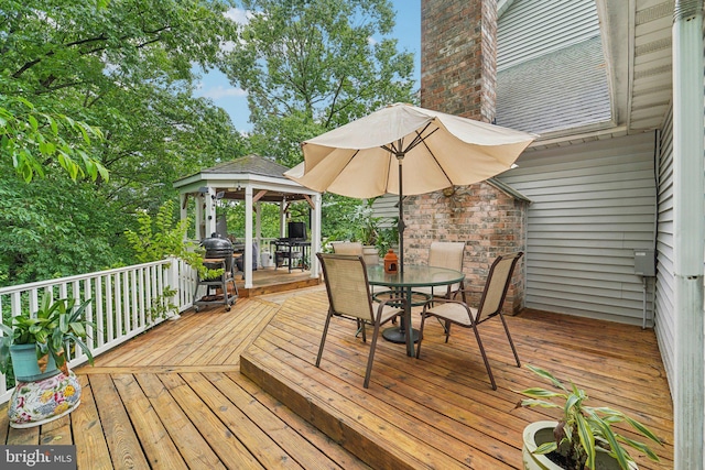 4270 Deborah Ct, Mount Airy, MD 21771 - wooden terrace with a gazebo and outdoor dining area