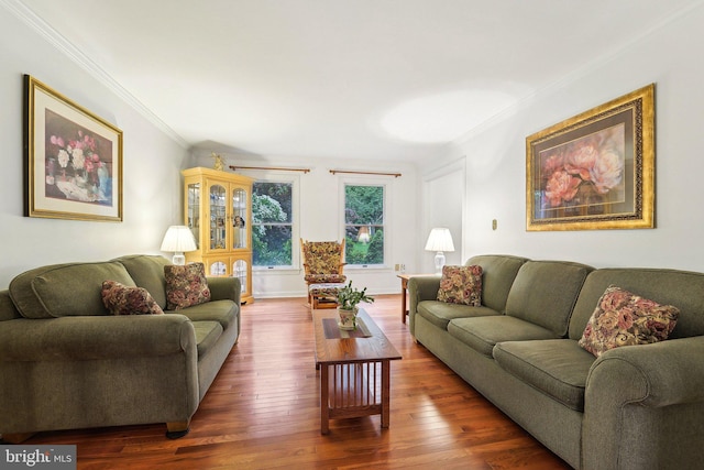 4270 Deborah Ct, Mount Airy, MD 21771 - living room featuring ornamental molding and wood finished floors