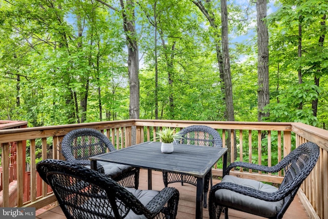 6600 Rockleigh Way, Alexandria, VA 22315 - wooden deck featuring outdoor dining space