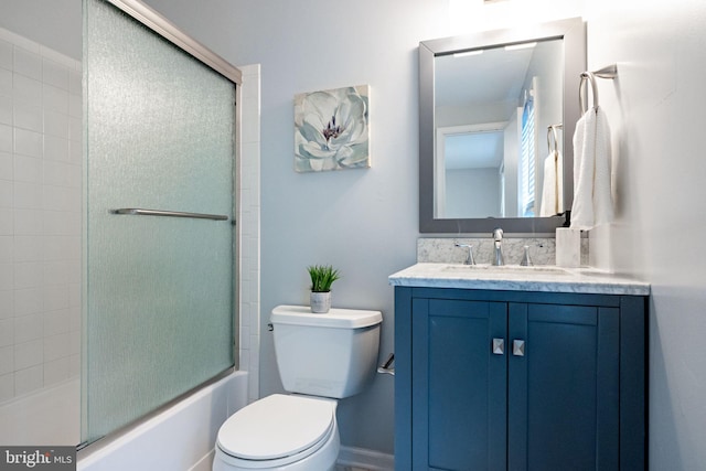6600 Rockleigh Way, Alexandria, VA 22315 - full bath featuring vanity, toilet, and shower / bath combination with glass door
