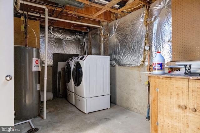 6600 Rockleigh Way, Alexandria, VA 22315 - unfinished basement with water heater and washer and clothes dryer