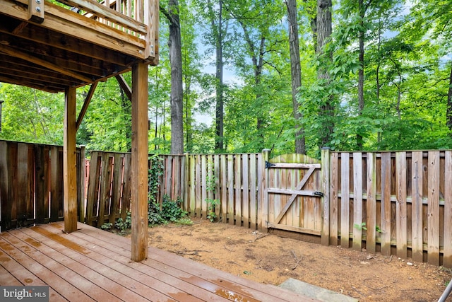 6600 Rockleigh Way, Alexandria, VA 22315 - wooden deck featuring a gate and a fenced backyard
