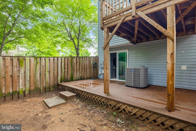 6600 Rockleigh Way, Alexandria, VA 22315 - wooden terrace with cooling unit