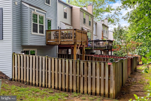 6600 Rockleigh Way, Alexandria, VA 22315 - back of property featuring a wooden deck