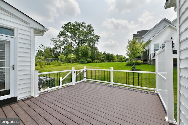 45 Lavender Dr, Yardley, PA 19067 - wooden deck with a lawn