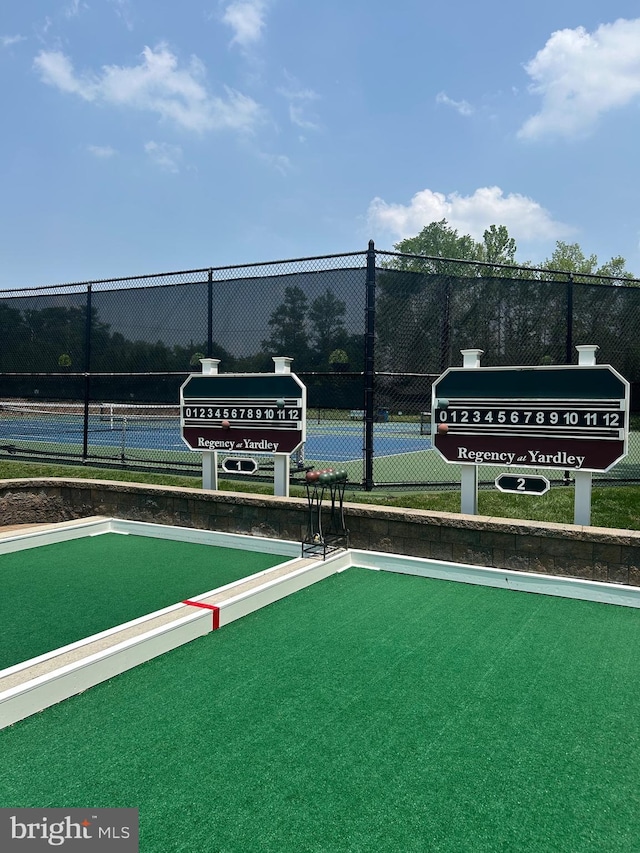 45 Lavender Dr, Yardley, PA 19067 - surrounding community with a tennis court and a bocce ball area