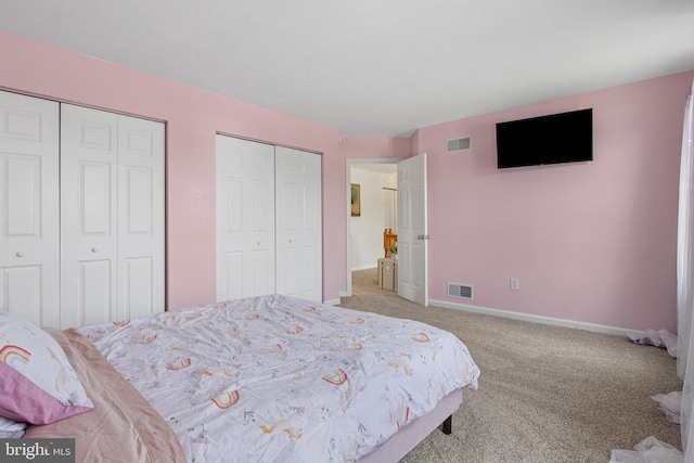 140 N Allwood Dr, Hanover, PA 17331 - bedroom with two closets, carpet flooring, and baseboards