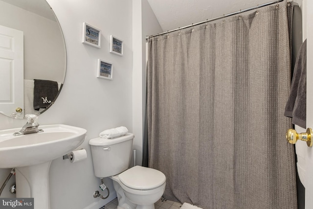 140 N Allwood Dr, Hanover, PA 17331 - full bath with toilet, tile patterned flooring, and a shower with curtain