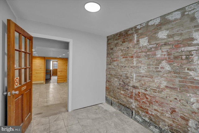 918 Spring St, Reading, PA 19604 - empty room featuring brick wall