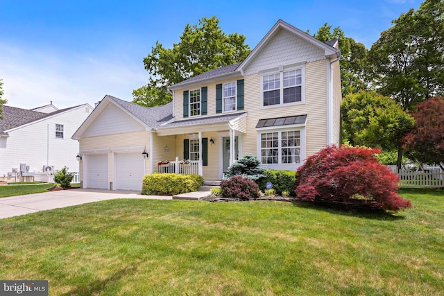 202 Prancer Rd, Egg Harbor Township, NJ 08234 - view of front of house featuring a porch, concrete driveway, a garage, and a shingled roof